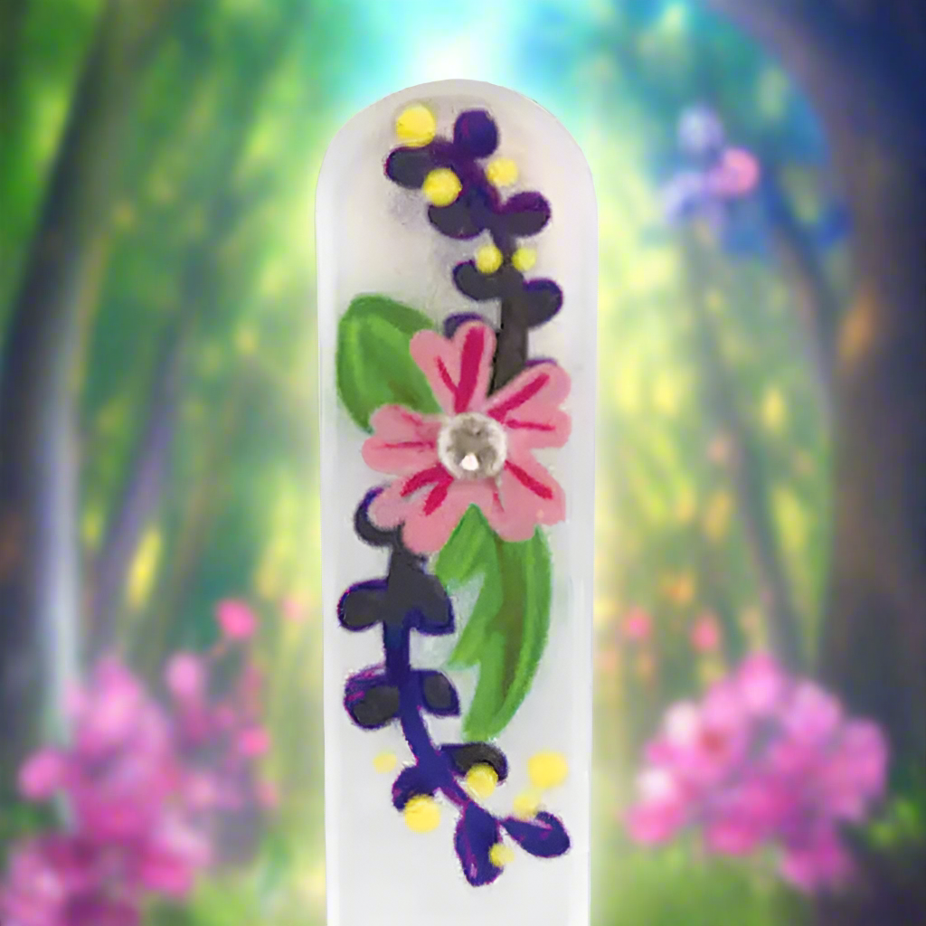 Czech Crystal Nail File - Large- Hand Painted Collection- $14