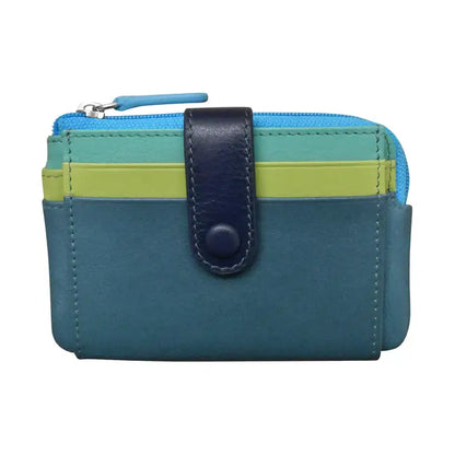 ili New York Small Leather RFID Card Holder Coin Purse - 7312