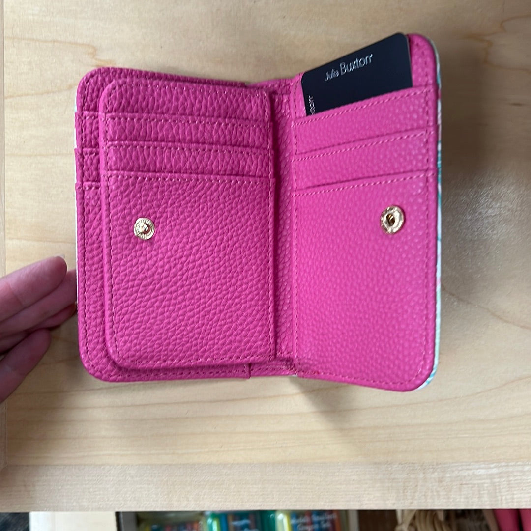 On Sale- Buxton Snap Card Case-Flamingo-Vegan Leather