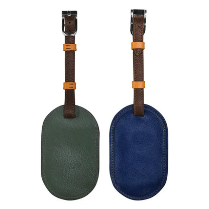 ili New York Round Leather Luggage Tag