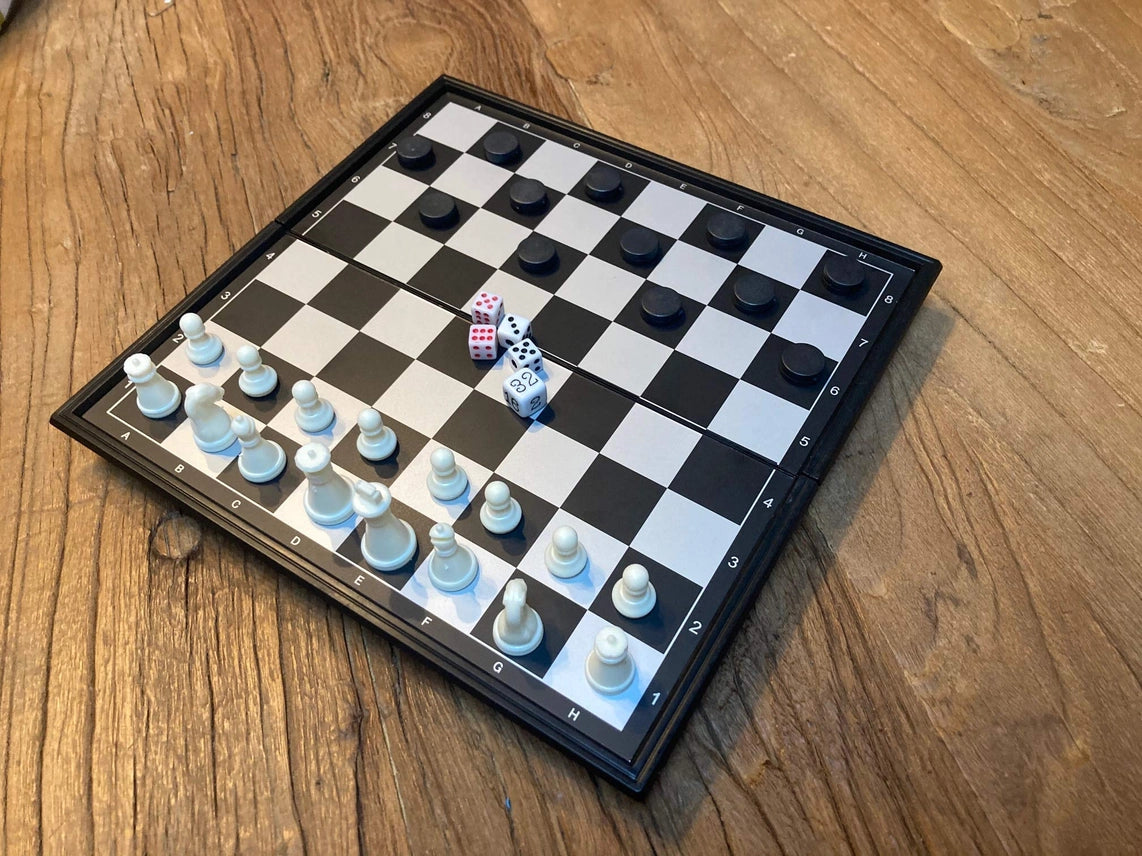 WE Games - Magnetic 3-in-1 Combination Game Travel Set - 8 Inches