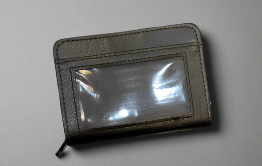 Leather Multi-Card/Photo Wallet Black
