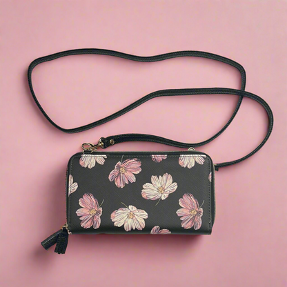 Buxton Ultimate Organizer Vegan - $19.99 Black Floral Print