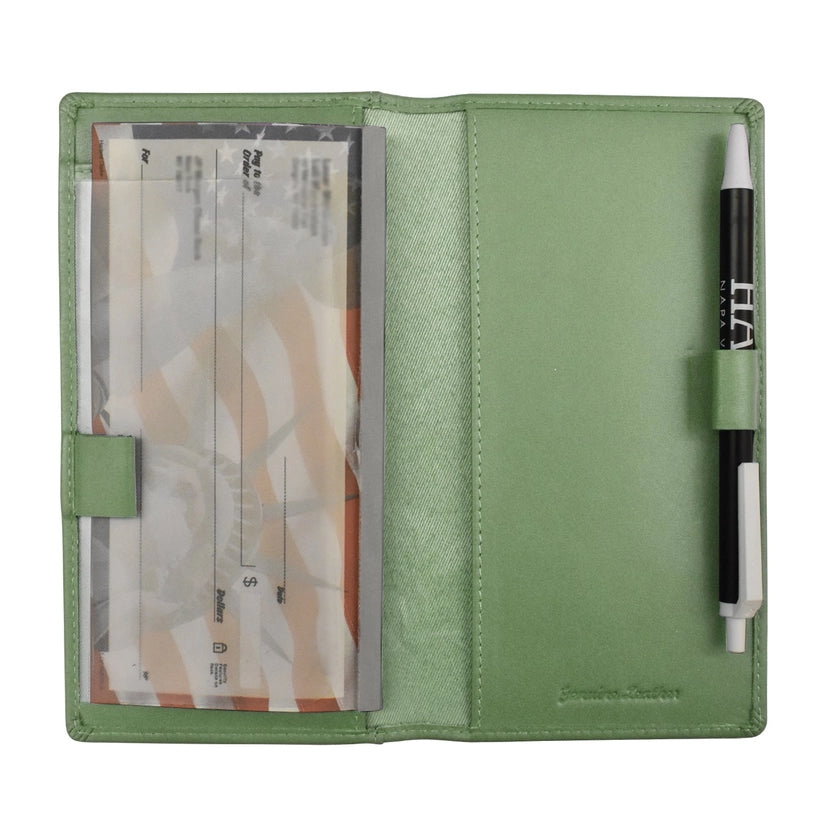 ili New York Leather RFID Checkbook Cover