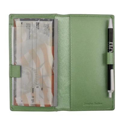 ili New York Leather RFID Checkbook Cover