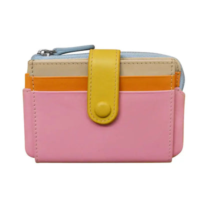 ili New York Small Leather RFID Card Holder Coin Purse - 7312