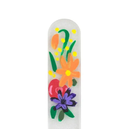 Czech Crystal Nail File - Size Large- Hand Painted Collection Summer Splash