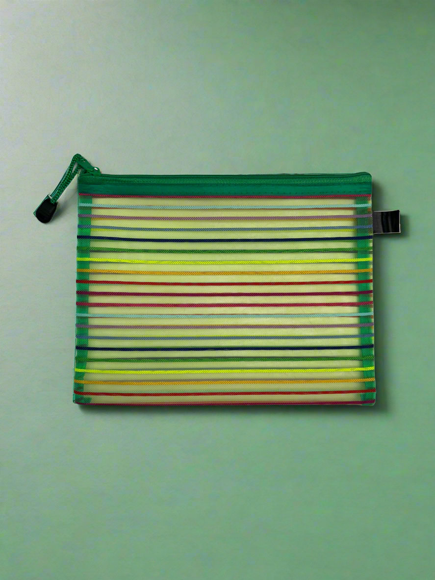 Mesh Striped Travel Pouch- $4.99