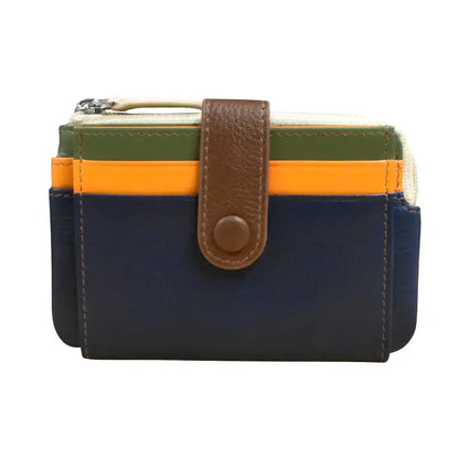 ili New York Small Leather RFID Card Holder Coin Purse - 7312