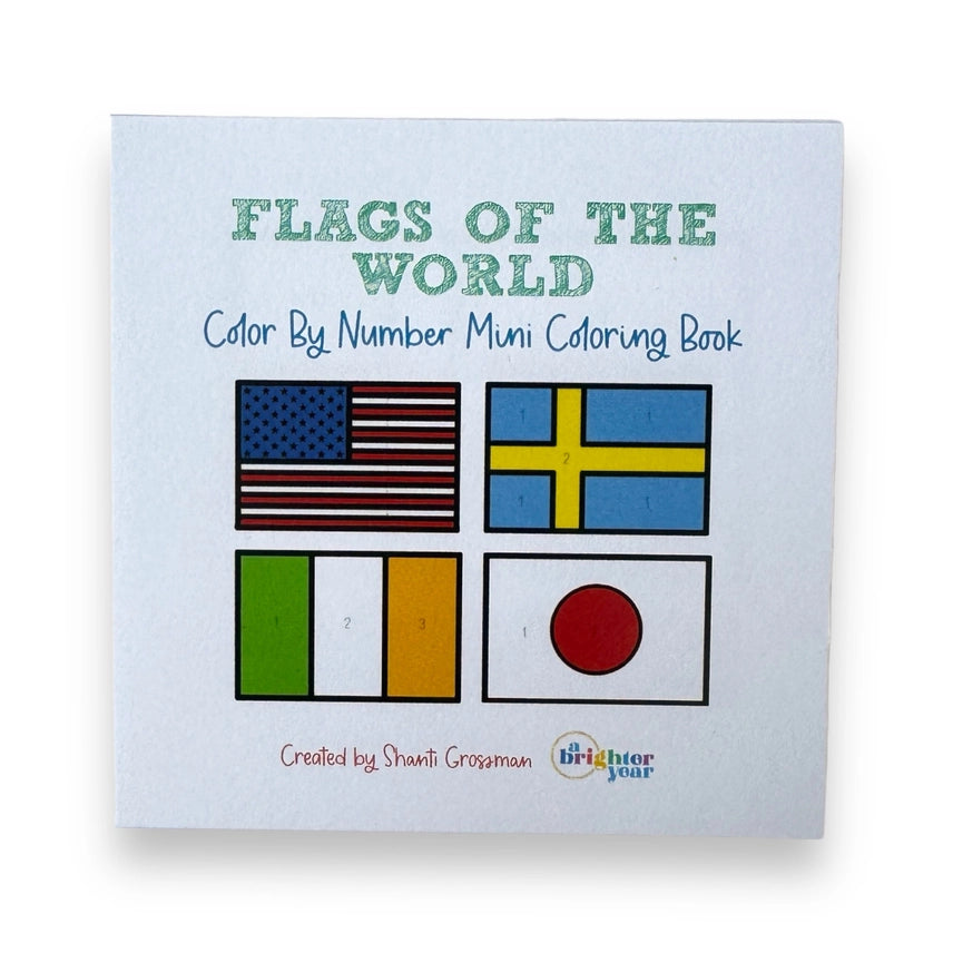 Flags of the World Color By Number Mini Coloring Book- $5.00