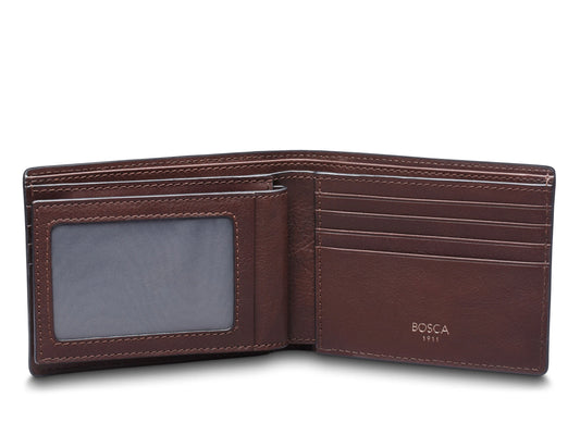 BOSCA NAVAYO Slim 10 Pocket Flip I.D. Bifold