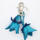 Small Leather Bag Charm/Keychain- Tulips