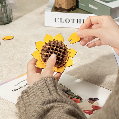 3D Wooden Flower Puzzle