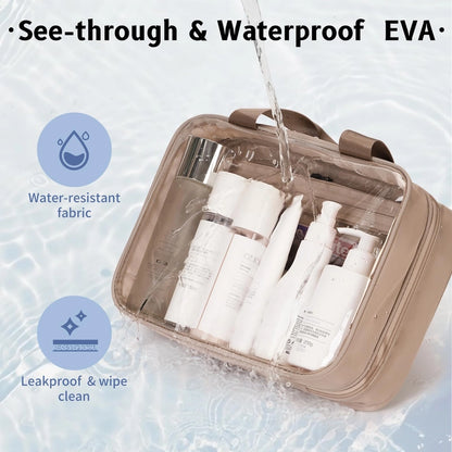 WANDF Clear Hanging Toiletry Organizer Bag