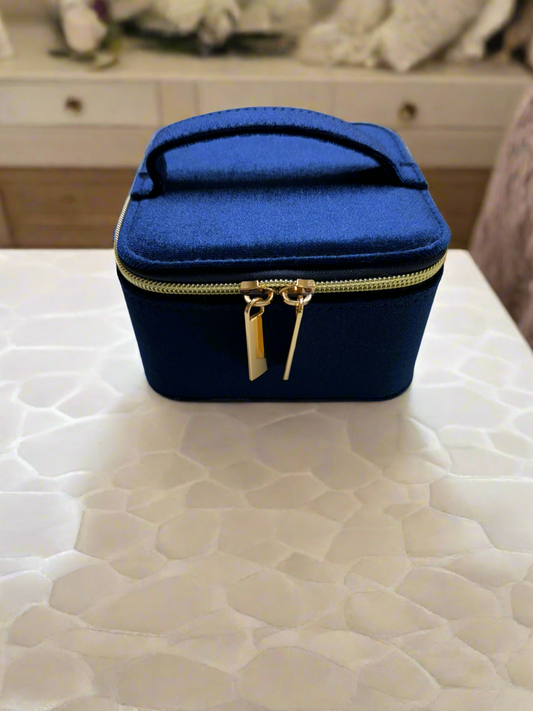 Velvet Jewelry Organizer Box- $25 Navy Blue
