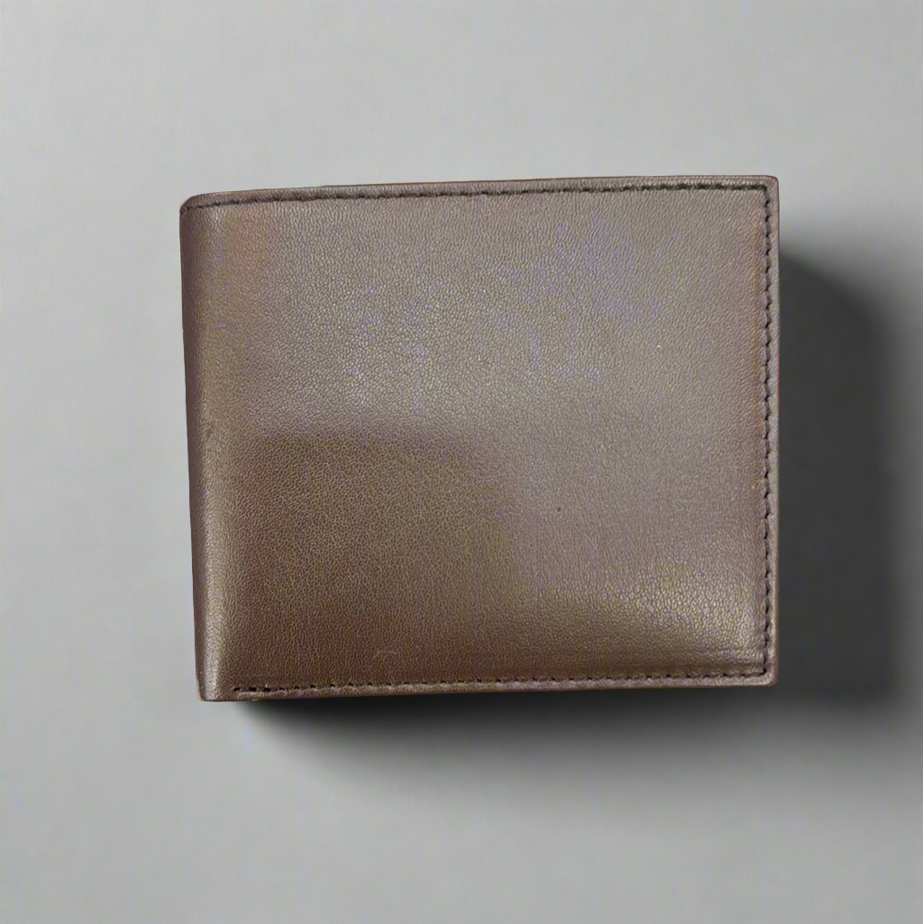 DK Leather RFID Bifold with Extra Middle Flap Wallet- $20