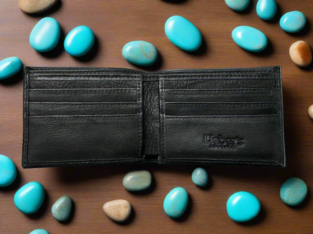 Lieber's Leather Slim Fold Wallet with RFID Blocking Card- $55