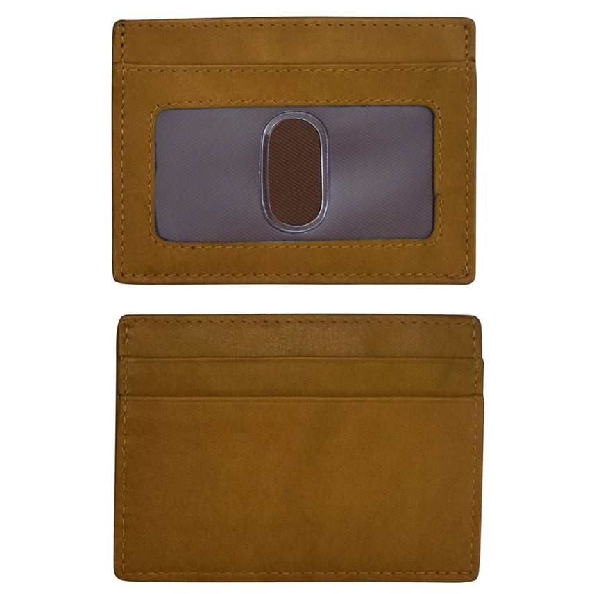 ili New York RFID Card Case Leather Wallet - 7201 Antique Saddle