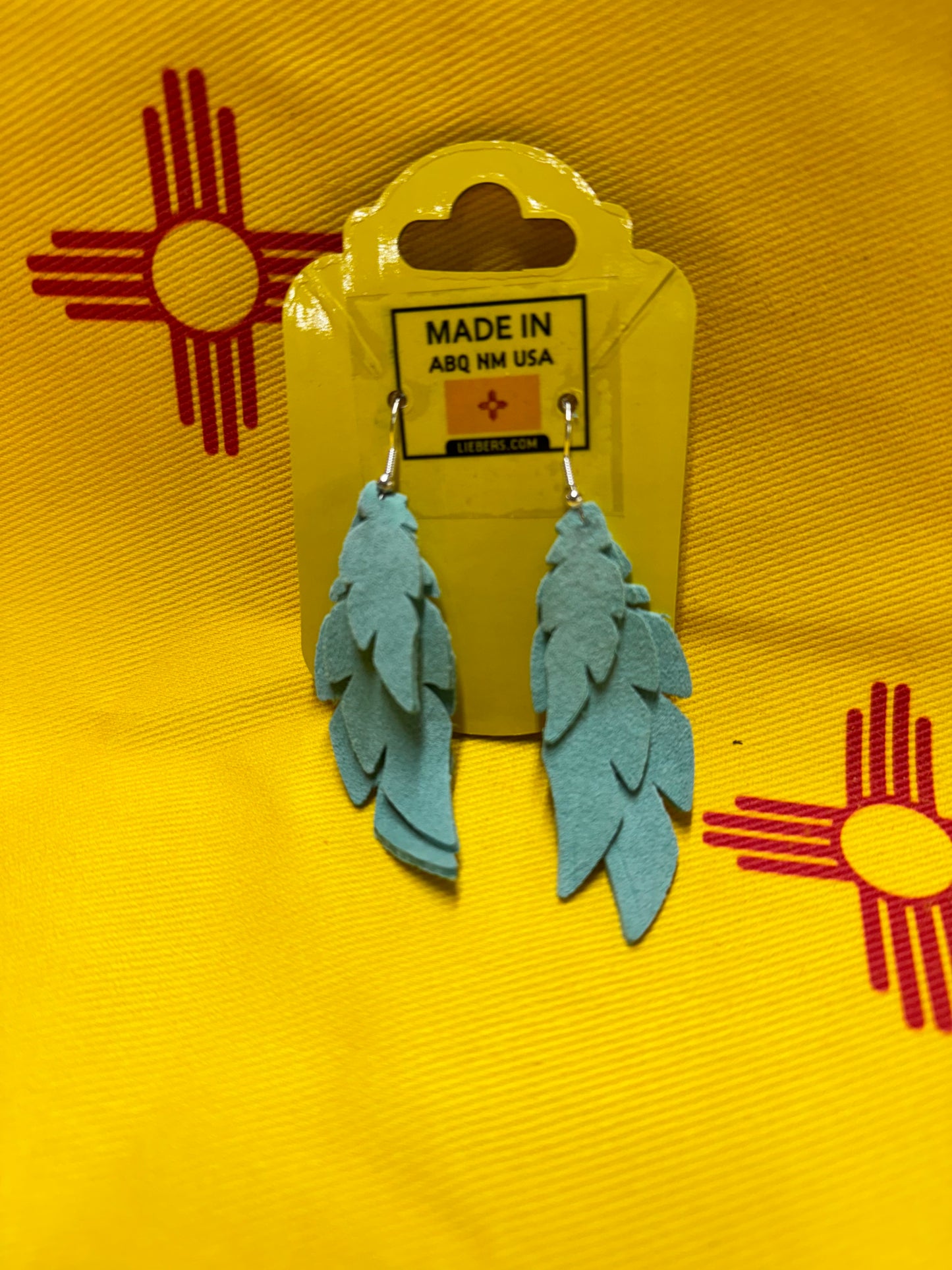 Luggage Lab- Handcrafted in ABQ NM- Silver/Leather Earrings