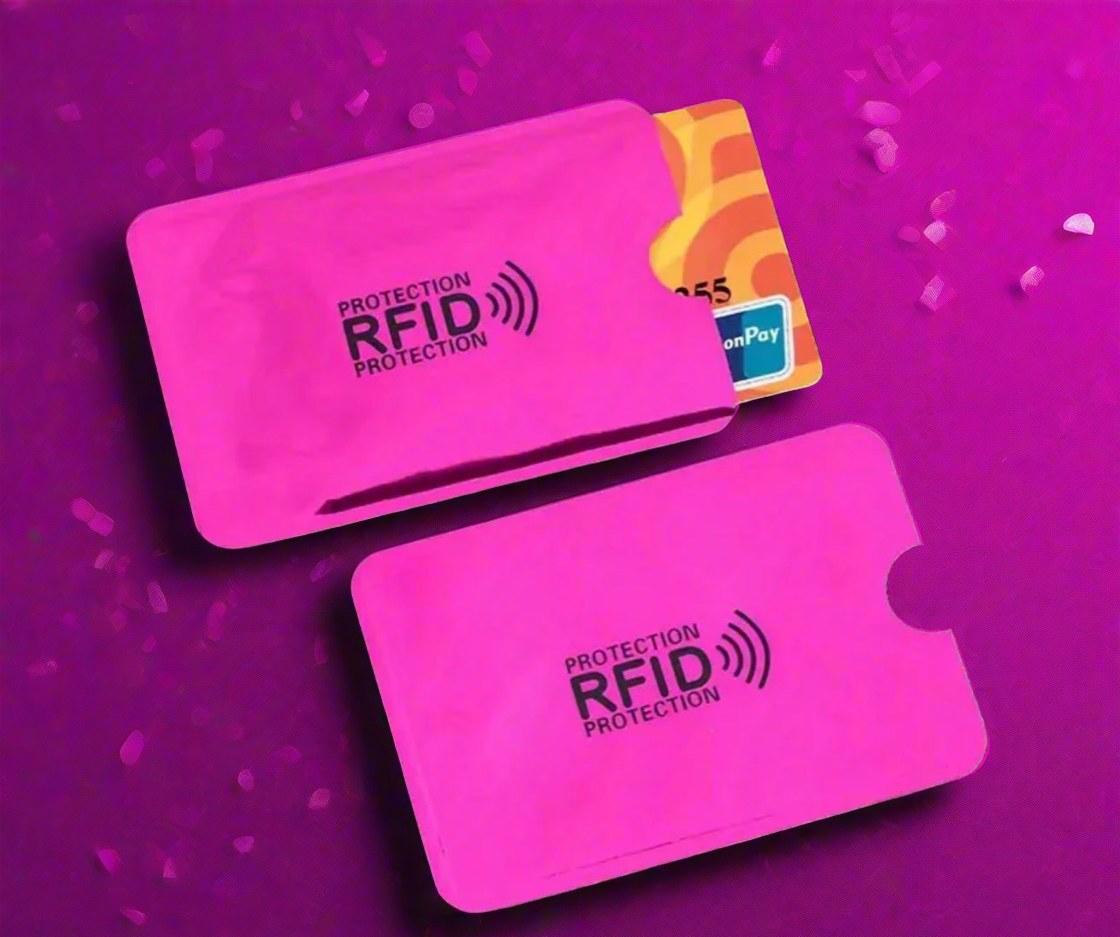 Paquete de 2 fundas para tarjetas de crédito con bloqueo RFID, colores surtidos