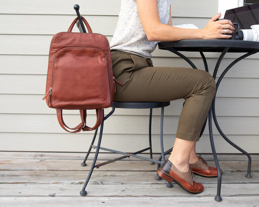 Osgoode Marley Leather RFID Organizer Backpack- 4613