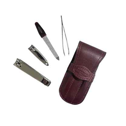 F. Hammann Leather Manicure Set- Solingen implements - Made in Germany