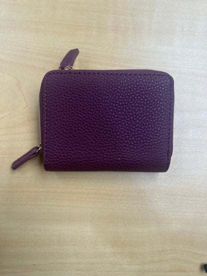 Julia Buxton RFID Vegan Leather Wizard Wallet Wine