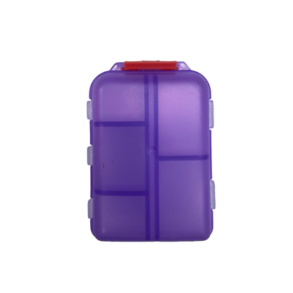 Small Snap Grid Pill Box Organizer Purple