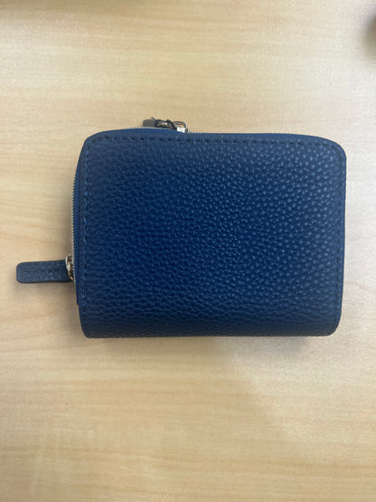 Julia Buxton RFID Vegan Leather Wizard Wallet Deep Blue