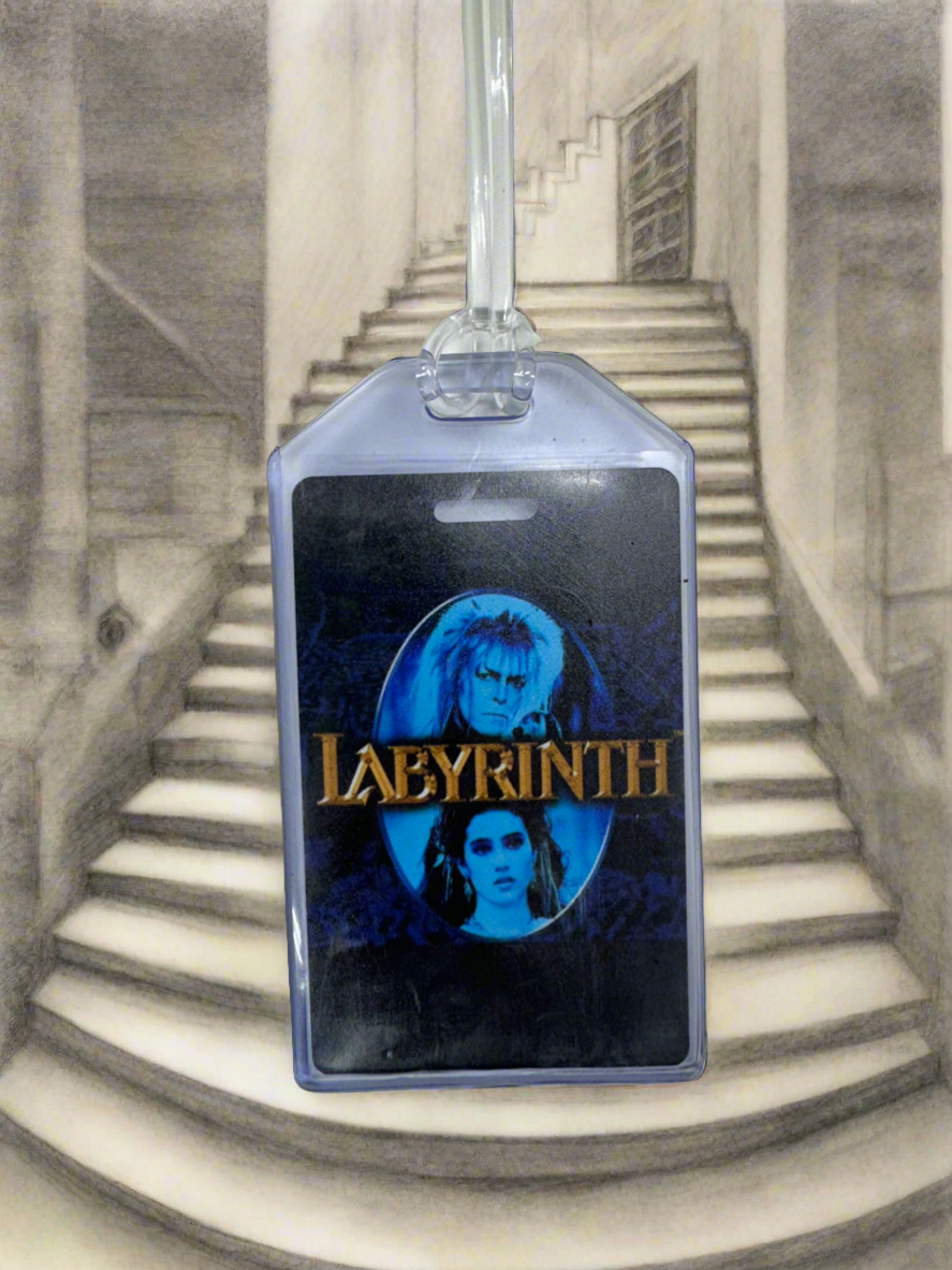 Jelly Luggage Tag with plastic placard- Inspired by Labyrinth- $5.99