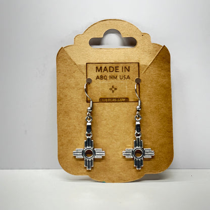 Luggage Lab- Earrings Handcrafted in ABQ NM Silver Zia