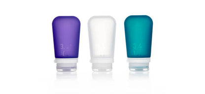 Humangear - 3.4 oz GoToob+ 3-Pack Silicone 3-1-1 Toiletry Bottles (LARGE)