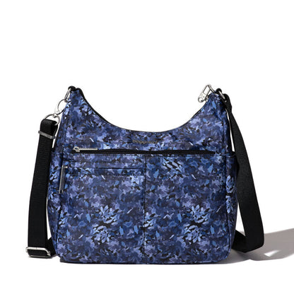 Baggallini Securtex® RFID Anti-Theft Free Time Crossbody Bag- AFT464 Indigo Petal