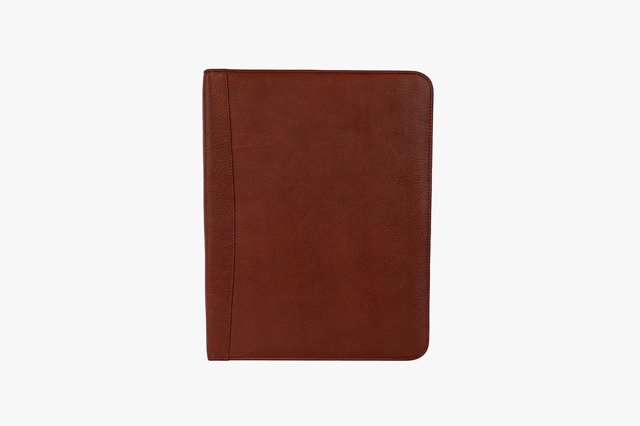 Osgoode Marley Zippered File Padfolio- 1810 Brandy