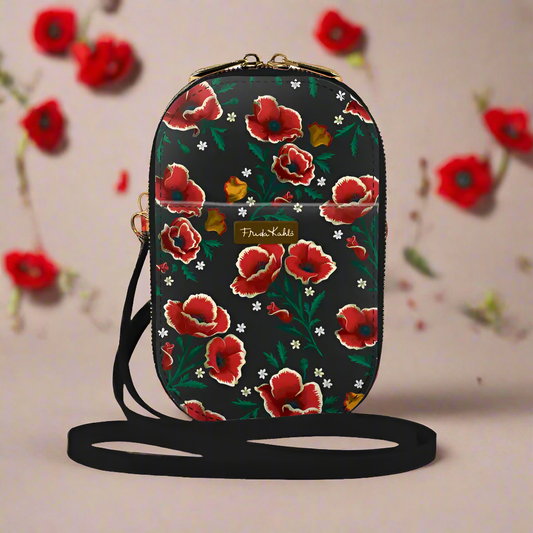 Monarque Crossbody Frida Kahlo Poppies
