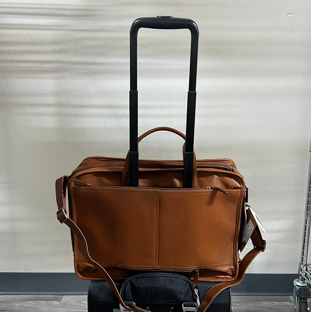 On Sale- Dorado Leather Expandable Zippered briefcase