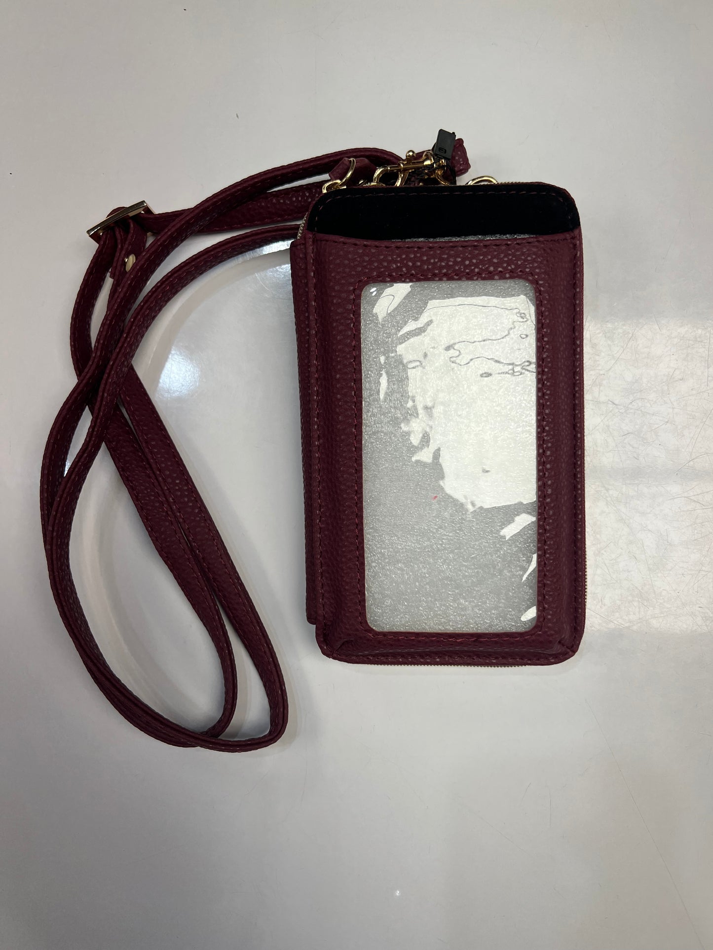 A la venta- Julia Buxton Vegan Leather RFID Everywhere Crossbody Bolso tipo billetera para teléfono celular