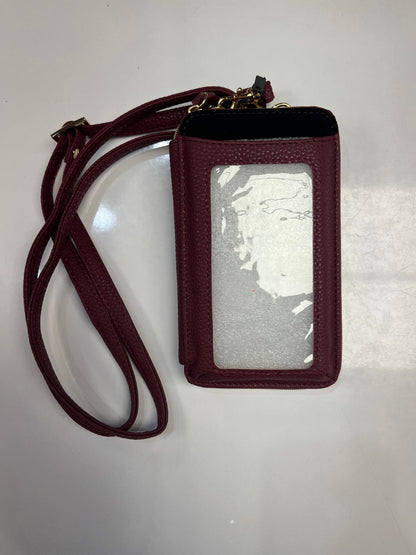 Julia Buxton Vegan Leather RFID Everywhere Crossbody Cellphone Wallet Bag Wine
