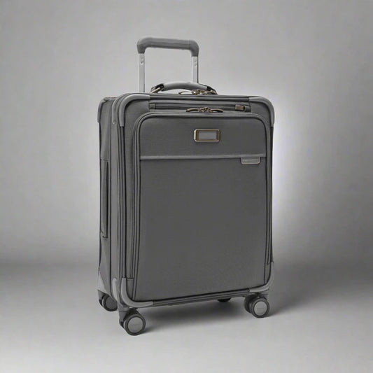 Briggs & Riley Baseline 21" Global Softside Carry-On Spinner with Suiter (Free Monogram)- BLU121CXSPW Black