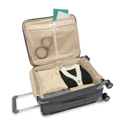 Briggs & Riley Baseline 21" Global Softside Carry-On Spinner with Suiter (Free Monogram)- BLU121CXSPW