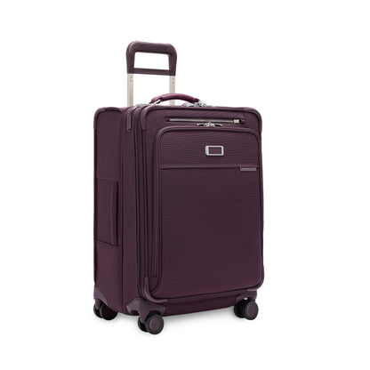 Briggs & Riley Baseline 24" Checked Softside Expandable Spinner Plum