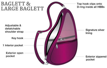 Ameribag 10" Microfiber "Love My Life" Baglett - Small - 7100LG-LML