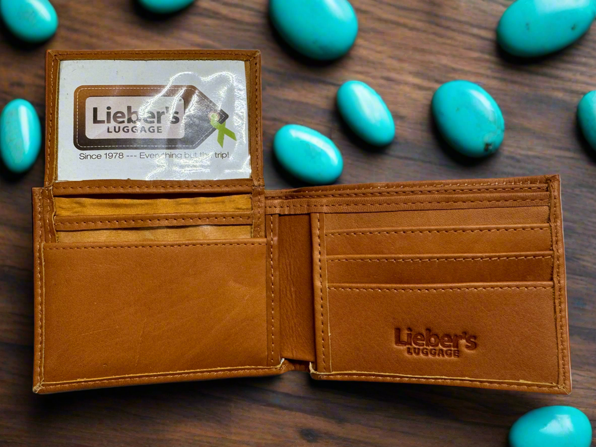 Lieber's Leather Pass Case Wallet with RFID Blocking Card- $55