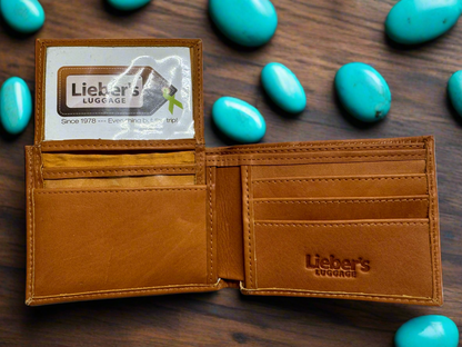 Lieber's Luggage® Lab - Leather Pass Case Wallet with RFID Blocking Card