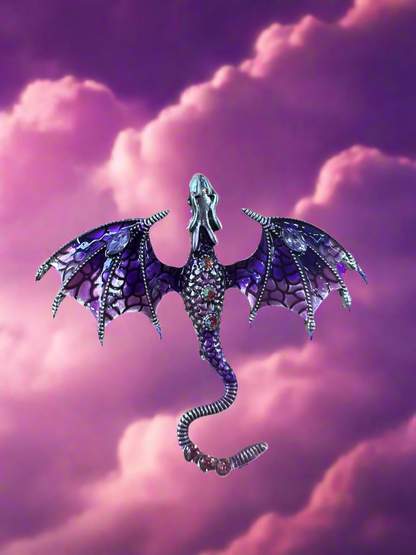 Brooch- Dragon Purple