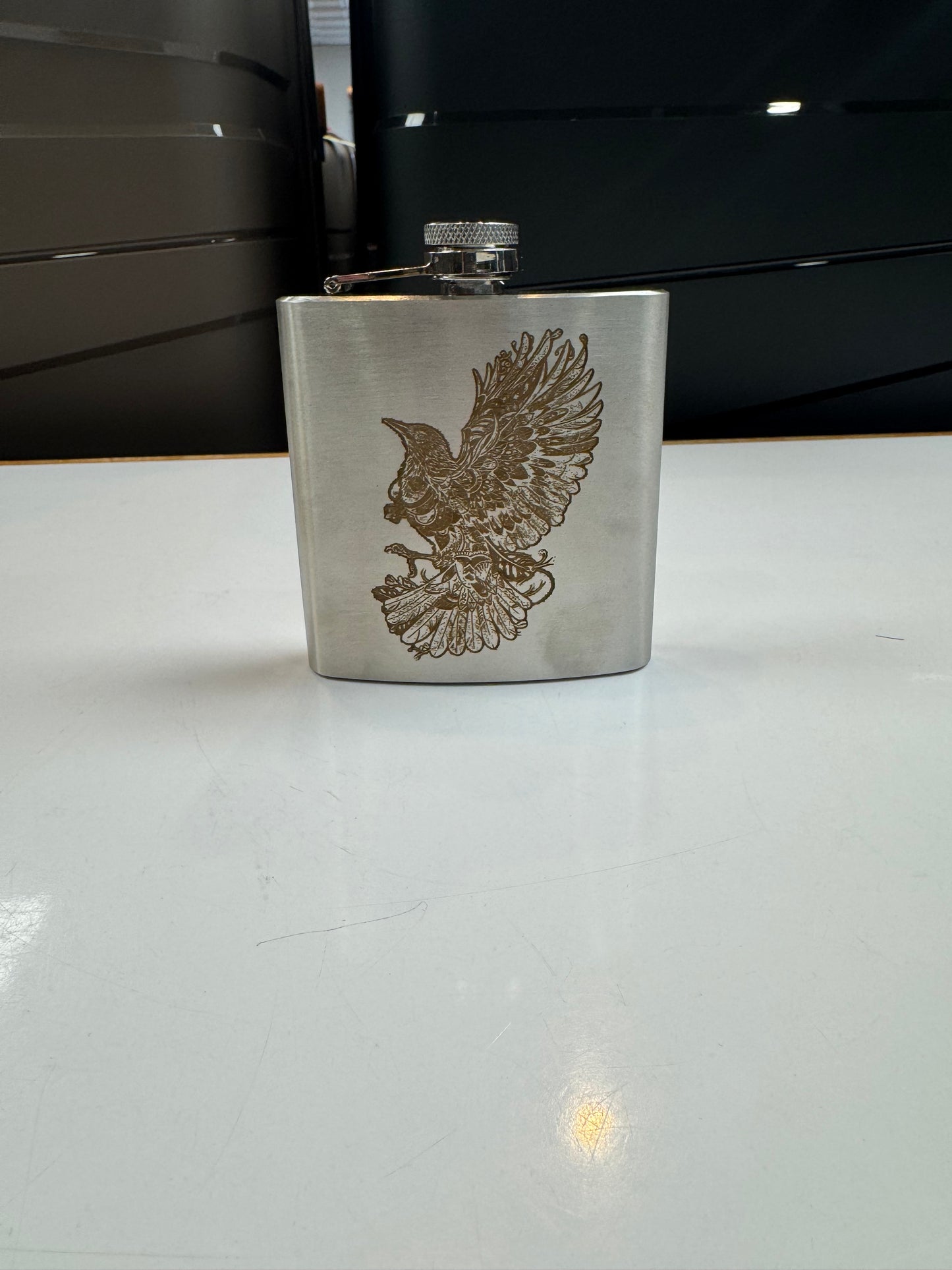 Luggage Lab Stainless Steel Hip Flasks- 6 oz. Bird