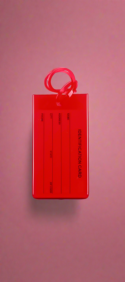 Jelly Luggage Tag Red