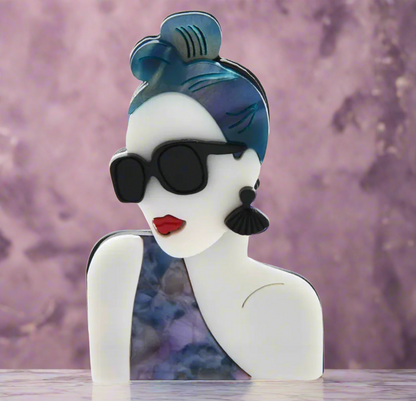 Brooch- Blue Updo