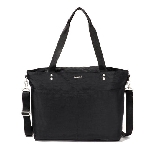 Baggallini RFID Carryall Laptop Tote/Crossbody Sterling Shimmer