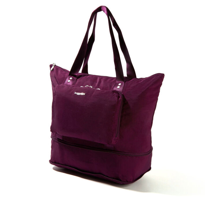 Baggallini Carryall Expandable Packable Tote w/ Trolley Sleeve